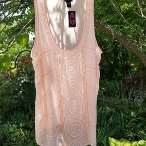 torrid Tops - Sheer Pink Beaded Top torrid Tops - Sheer Pink Beaded Top